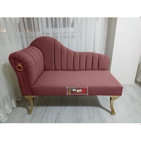 Resim Alda Gelsin Yeni Model Ultra Lüks Alda Çizgili Josefin Bench Puf Berjer 120 cm 