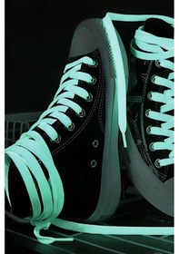 Resim Hapshoe Fosforlu Neon Pembe 1 Cm Kalınlığında 1 Çift Yassı Spor Ayakkabı Bağcığı 