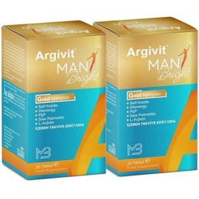 Resim Argivit Man Bright Tablet 30 Tablet 2'li Paket 