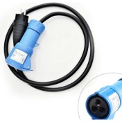 Resim Mete Enerji Karavan Enerji̇ Besleme Kablosu 5 mt (3X16A Pri̇z + 220V Kauçuk Fi̇ş) 