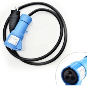 Resim Mete Enerji Karavan Enerji̇ Besleme Kablosu 5 mt (3X16A Pri̇z + 220V Kauçuk Fi̇ş) 