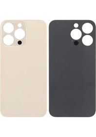 Resim Apple Uyumlu iPhone 13 Pro Arka Pil Batarya Kapağı - Lens Hariç Gold 