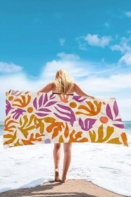 Resim Pattern Baskılı pamuklu Plaj Havlusu 