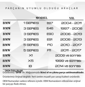 Resim Alpha Auto Part Bmw E46,F10,F11,E87,E90, E91, X1, X5, E8 Için Köşe Makara Seti 
