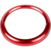 Resim Yunboo Porsche 911 Cayenne Boxster Macan İç Dekorasyon Saati Konpas Kapak Metal Çerçeve Sticker Kırmızı 