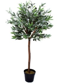 Resim Yapay Zeytin Ağacı 120cm Tek Gövdeli Doğal Gerçek Görünümlü Yapay Ağaç 