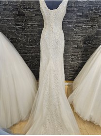 Resim BY SD MY DREAM Balik model inci ve gümüş işlemeli gelinlik 