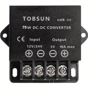 Resim DC 12V 24V'den 5V'ye 5A 10A 15A Dönüştürücü DC Voltaj Düşürücü Regülatör Aşağı Yönlendirici Buck Güç Kaynağı Transformatör Modülü 