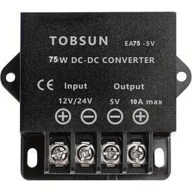 Resim DC 12V 24V'den 5V'ye 5A 10A 15A Dönüştürücü DC Voltaj Düşürücü Regülatör Aşağı Yönlendirici Buck Güç Kaynağı Transformatör Modülü 