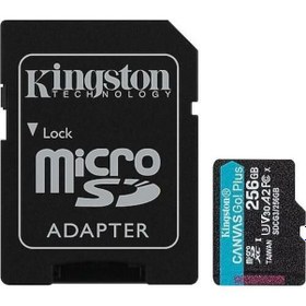 Resim Kingston Sdcg4/256gb 256gb Microsdxc Canvas Go Plus Gen4 200mb/s A2 U3 V30 Card Drone 