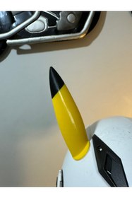 Resim Butik 3d Baskı Pikachu Kulak Şekilli Kask Aksesuarı 
