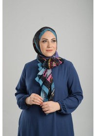 Resim Giverny Bebe Mavisi Desenli Şal Kesik Elyaf Pamuksu Etnik Dijital Baskılı 202124 11 Bebe Mavisi 