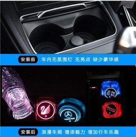 Resim Pazly Ford Araçlar İçin Şarj Edilebilir Led Bardak Altı - 220mah Kapasiteli Dekoratif Aksesuar 