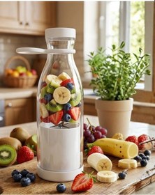 Resim Universal Usb Şarjlı Mini Blender Taşınabilir Smoothie Yapıcı 380 Ml Pratik Kullanım 