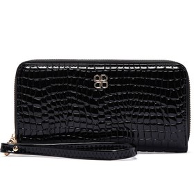Resim Kadın Siyah Kroko Cüzdan 