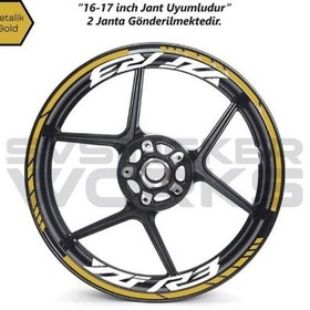 Resim Yamaha Yzf-r3 Yazılı Jant Sticker Dış Ve İç Set Sticker Jant Şeridi Altın 93994986 