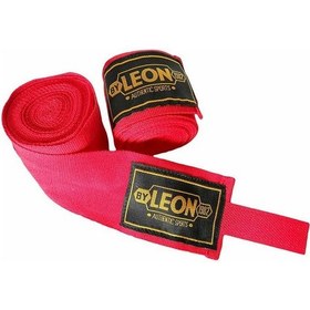 Resim Leon Boks, Kick-Boks Ve Muay Thai Bandajı 2,5 Metre Kırmızı 