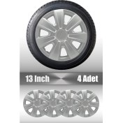 Resim Fiat Tempra Panda 13" Inç Uyumlu 4 Adet 1 Takım Gri Kırılmaz Esnek Jant Kapağı 005 