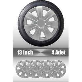 Resim Dacia Solenza 13" Inç Uyumlu 4 Adet 1 Takım Gri Kırılmaz Esnek Jant Kapağı 005 