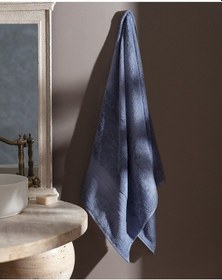 Resim Madame Coco Martha Banyo Havlusu (TENCEL:trade_mark:) - Koyu Mavi - 80x150 cm Koyu Mavi 