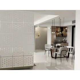 Resim Kayasan Ahşap Kayasan ® Lazer Kesim Sarkıt Paravan, Ahşap Seperatör, Oda Ayırıcı 4'lü Panel Levha Seti 