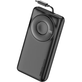Resim Recci RPB-P72 Hızlı Şarj Özellikli Type-C Kablolu Powerbank 65W 20.000MAH Siyah 