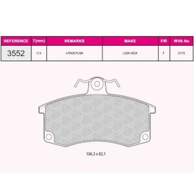 Resim Lada On Fren Balatası Vega - Grap 93552 