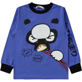 Resim Civil Boys Panda Baskılı 2-5 Yaş Pijama Takımı - Mavi - Saks Mavisi / 3-4 Yaş 