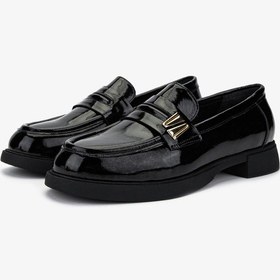 Resim Valmenti Kadın Hakiki Deri Siyah Rugan Loafer Ayakkabı 35 5648 Bn Ayk Sk24-25 Sıyah Rgn SIYAH RUGAN 