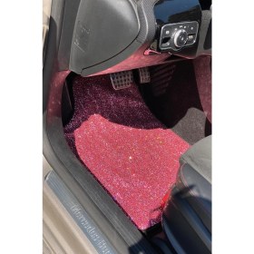 Resim AEA Paspas Takımı Pullu Şeker Pembe Pullu Deri 
