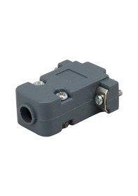 Resim D-Sub Konnektör Kapağı - 9 Pin - Plastik - Gri 