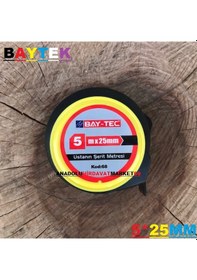 Resim Baytec 5 Metre Çelik Şerit Metre 5metre 25 MM Kauçuk Kaplı 