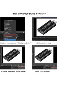 Resim SkyGOO Ses Video Yakalama Kartı 1080P 30fps HDMI USB Yakalama Kartları Video Kamera Oyun - Canlı Akış - Vid 