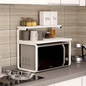 Resim Dehalimited Mutfak Organizer Tezgah Üstü Metal Raflı Mikrodalga Fırın Standı 