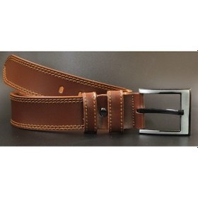 Resim Livize Lüks Dikişli Deri Erkek Kot Kemeri 4,5 Cm (406703981) 