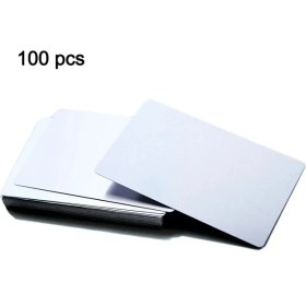 Resim Mingjin Shop 1 Gümüş Tarzı 86MM x 54MM x 0,2mm Boş Metal Kartvizit Kalınlığı Alüminyum Alaşımlı Boşluklar Kart Dıy Lazer Baskı (Yurt Dışından) 