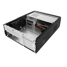 Resim Frisby FC-S6040B Dijital Göstergeli USB 2.0 300 W Kulplu Slim Tower Micro ATX Bilgisayar Kasası 