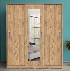 Resim Pramo Mobilya 3 Kapaklı Aynalı Sürgülü Gardırop 