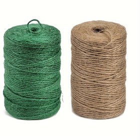 Resim Bahçe ipi, 328 Feet 2mm Yeşil Bitki Bağları, Tırmanma Bitkileri, Domates, Çiçekçilik, El Sanatları için Güçlü Jüt İpi 