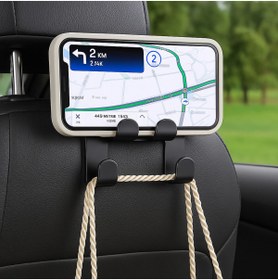 Resim SMAYLİNG Araç Koltuğu Başlığına Takılan 360° Döner Gizli Askı Kanca | Çok Amaçlı 