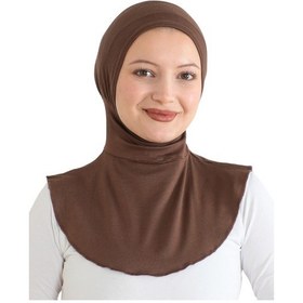 Resim Modish Group Kadın Boyunluklu Hijab Tesettür Pratik Spor Bone - Sarı KAhverengi 