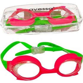 Resim Avessa Gs28-2 Çocuk Yüzücü Gözlüğü Pembe-yeşil Çok Renkli 