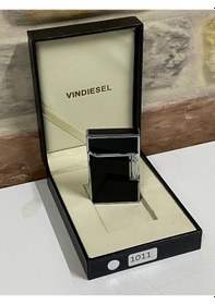 Resim Vindiesel Marka Siyah Gri Renk Gazlı Model Kişiye Özel Çakmak 