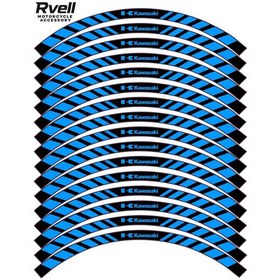 Resim Rvell Kawasaki Uyumlu Jant Şeridi Mavi 001 1.Resim 