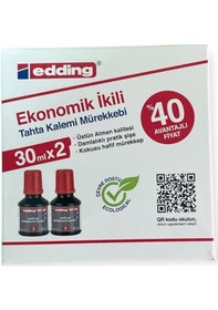 Resim Edding Tahta Kalemi Mürekkebi 30ml 2'li Kırmızı Bt30 Diğer 