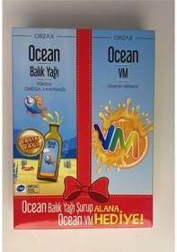 Resim Ocean Balık Yağı Şurup Portakal Aromalı 150 Ml+ Ocean Vm Şurup 150 Ml 
