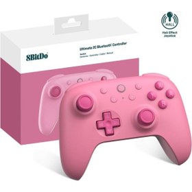 Resim 8Bitdo Nintendo Switch Ultimate 2C Bluetooth Kablosuz Controller (Pembe) 