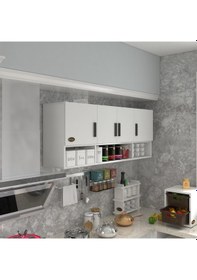 Resim Kenzlife Hazır Mutfak Konsta Byz 060 150 32 Mutfak Banyo Dolabı Kapaklı Raflı 