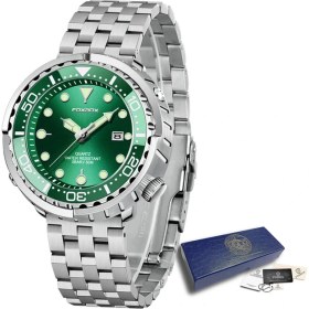 Resim Hanyang Yeşil L Lıge Yeni Erkek Moda Su Geçirmez Spor Kuvars Tarih Kol Saati Lüks Paslanmaz Çelik Saat Aydınlık Relogio Masculino (Yurt Dışından) 