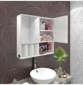 Resim Kenzlife Banyo Ecza Dolabı Aynalı Çehovmdf Byz 060 060 17 % 100 Mdf Full Mdf Çamaşır Mutfak Üst Arkalıklı Alt Arkalıksız 